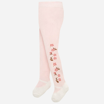Rajstopy bawełniane kwiatuszki dla dziewczynki kolor różowy Mayoral