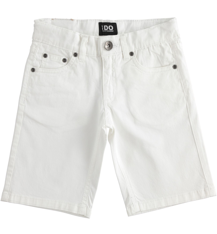 Szorty dla chłopca z tkaniny diagonal kolor Biały iDO