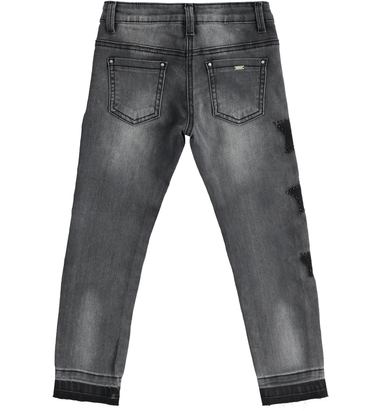 Spodnie jeans dla dziewczynki gwiazda kolor czarny iDO