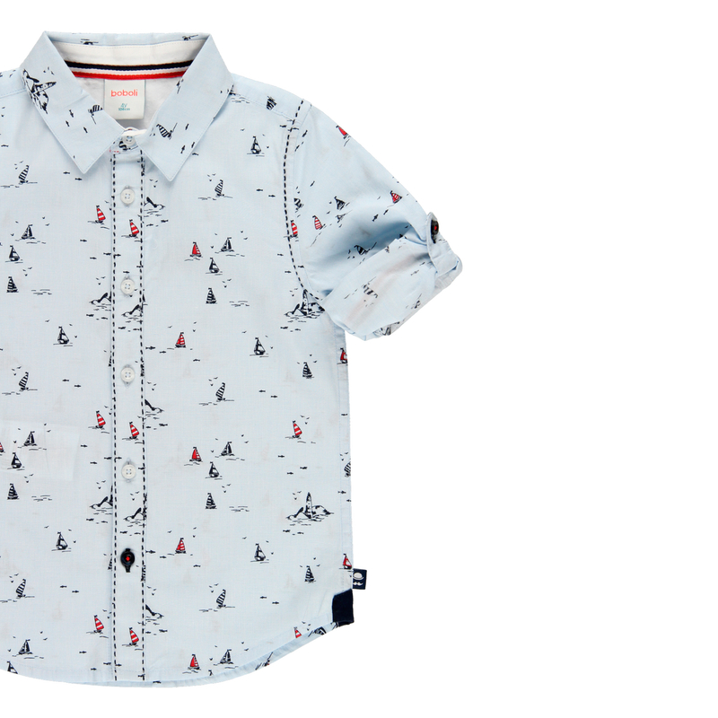 Koszula z długim rękawem dla chłopca w żaglówki Boboli