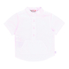 Koszula Boboli lniana z krótkim rękawem dla chłopca kolor biały