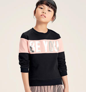 Bluza dla dziewczynki kolor czarny iDO