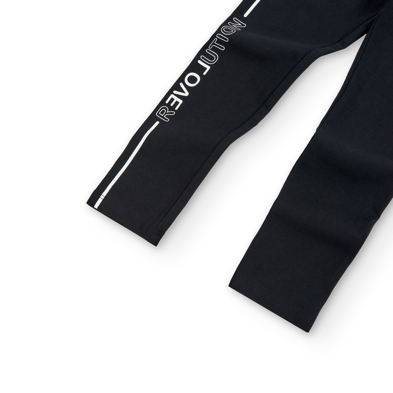 Leginsy dla dziewczynki Boboli czarne z nadrukiem