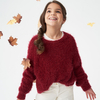 Sweter dla dziewczynki Bordo