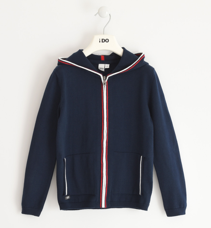 Bluza dresowa rozpinana z kapturem kolor Granat