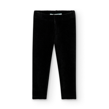 Leginsy welur dla dziewczynki kolor czarny Boboli