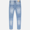 Spodnie długie jeansowe basic slim fit kolor niebieski Mayoral dla dziewczynki