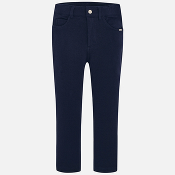 Spodnie z dzianiny granatowe dla dziewczynki