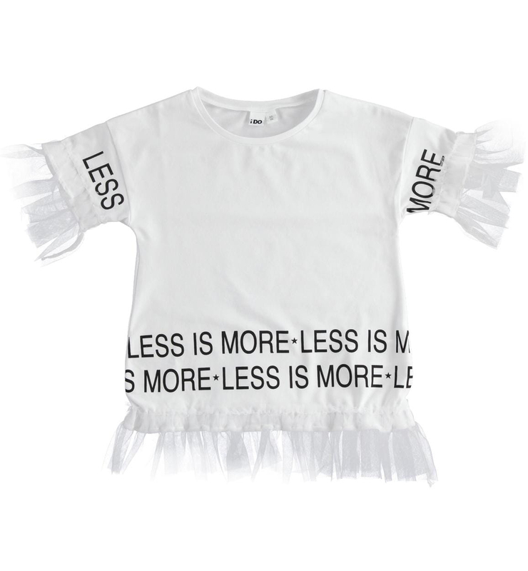 Bluzka z krókim rękawem z tiulem dla dziewczynki iDO