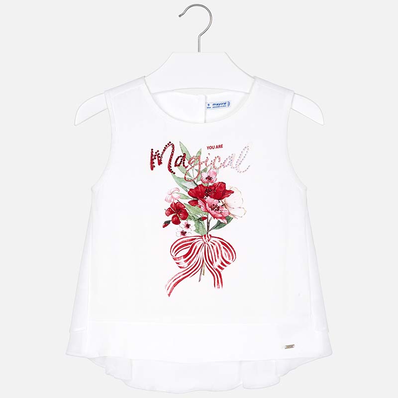 Bluzka bez rękawów dla dziewczynki Mayoral