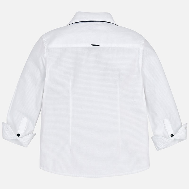 Koszula biała z muszką z długim rękawem Mayoral dla chłopca
