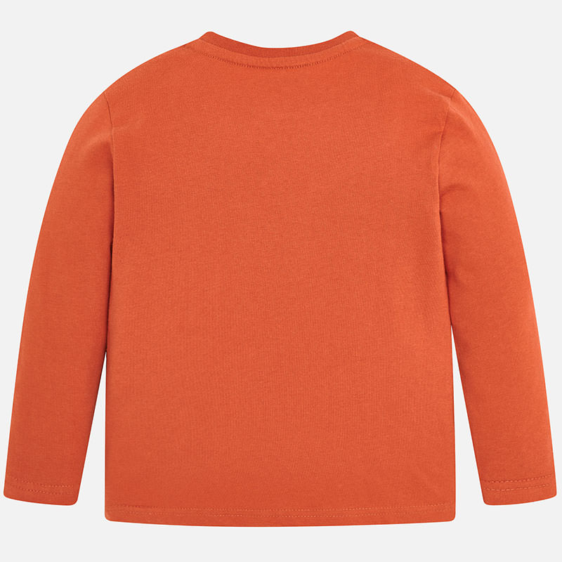 Bluzka z długim rękawem dla chłopca kolor terakota Mayoral