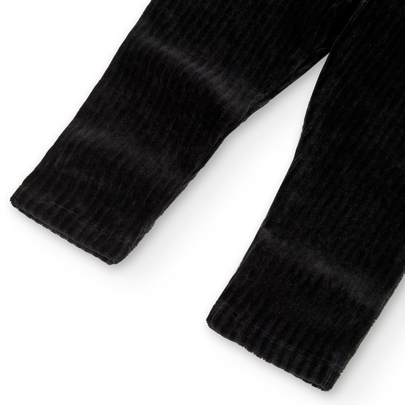 Leginsy welur dla dziewczynki kolor czarny Boboli