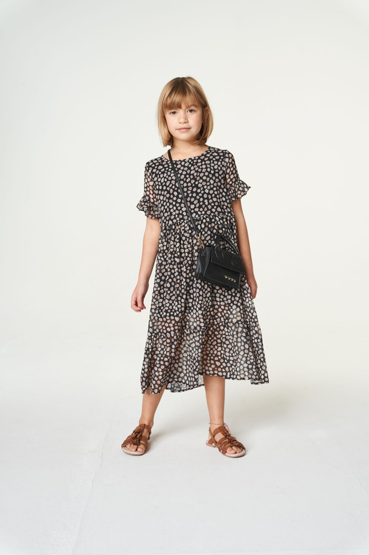 Sukienka długa z krótkim rękawem dla dziewczynki iDO