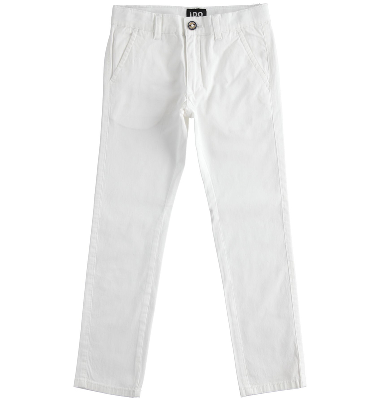 Spodnie cienkie slim fit iDO dla chłopca kolor biały 