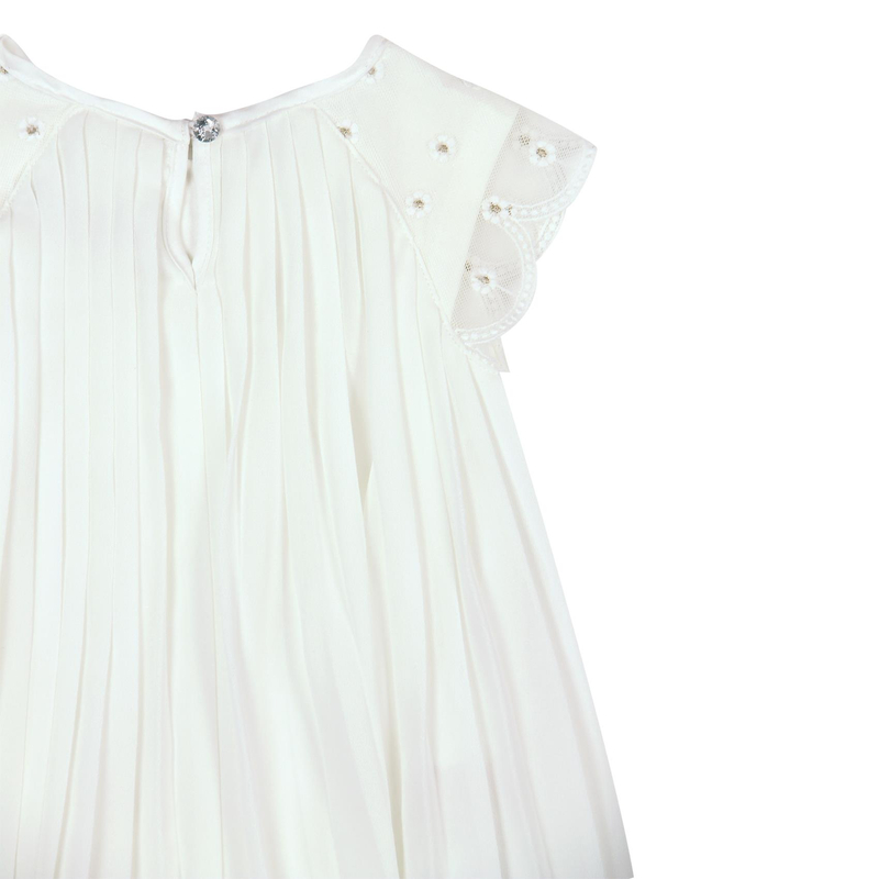 Sukienka letnia kremowa plisowana Boboli