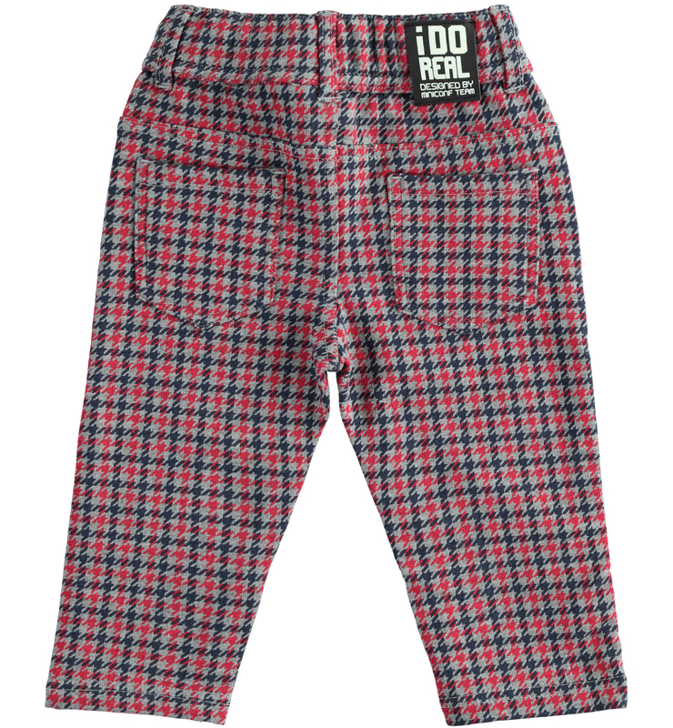 Spodnie z dzianiny w kratkę dla chłopca iDO