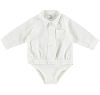 Koszulobody z długim rękawem kolor biały iDO dla chłopca