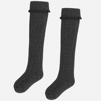 Podkolanówki dziewczęce kolor ołowiany Mayoral