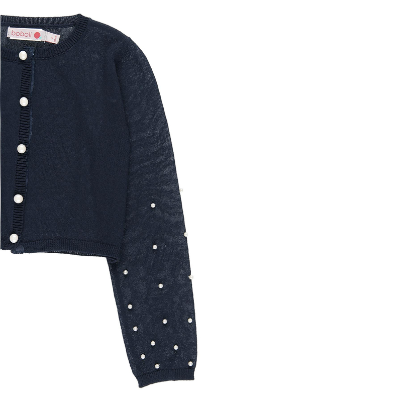 Sweter dla dziewczynki kolor granatowy