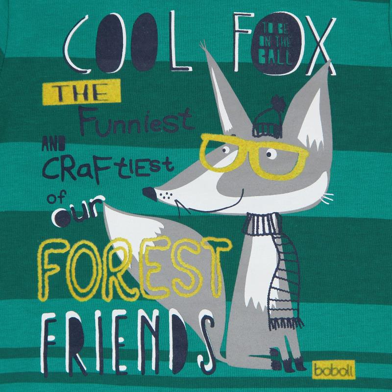 Bluzka z długim rękawem dla chłopca kolor zielony