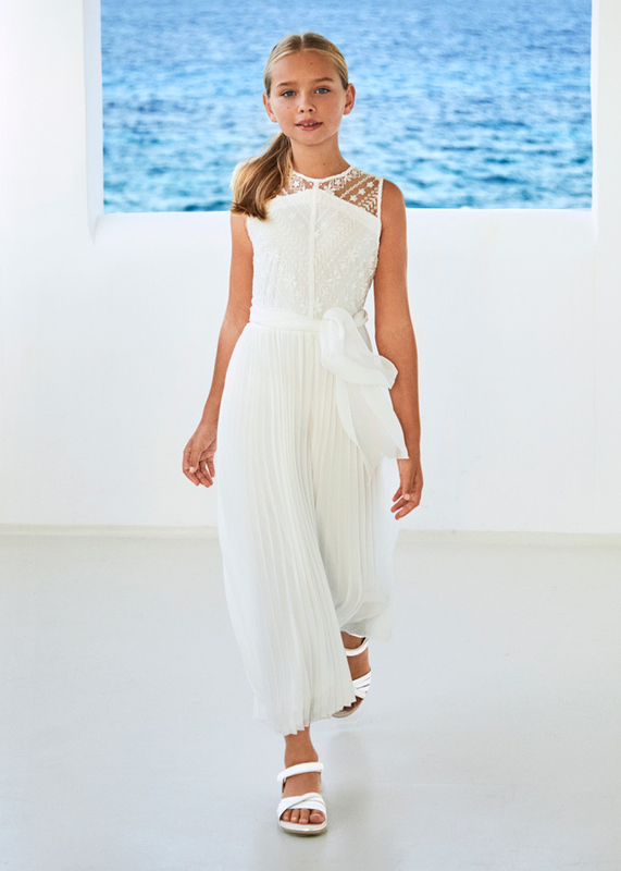 Kombinezon elegancki kremowy dla dziewczynki Mayoral