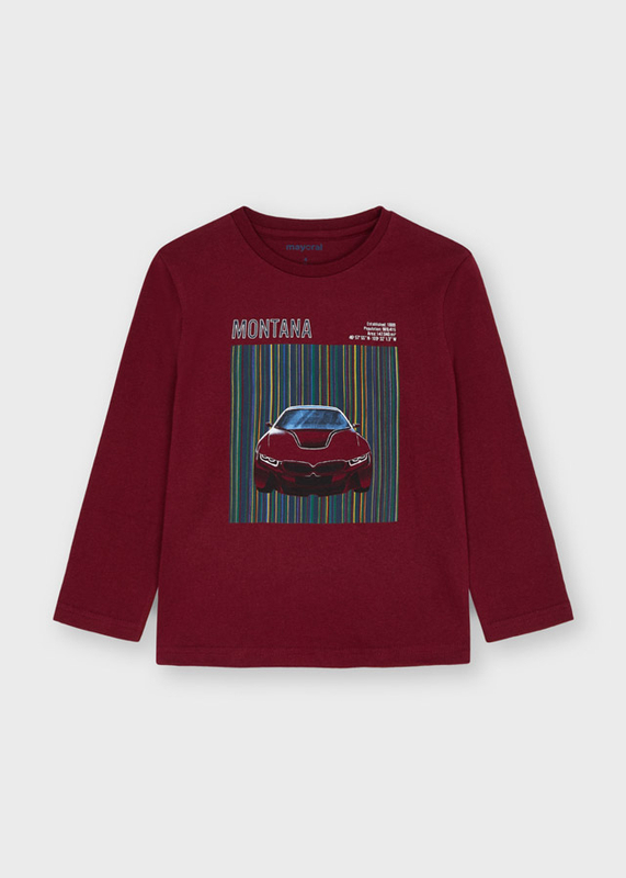 Koszulka d/r nadruk samochód