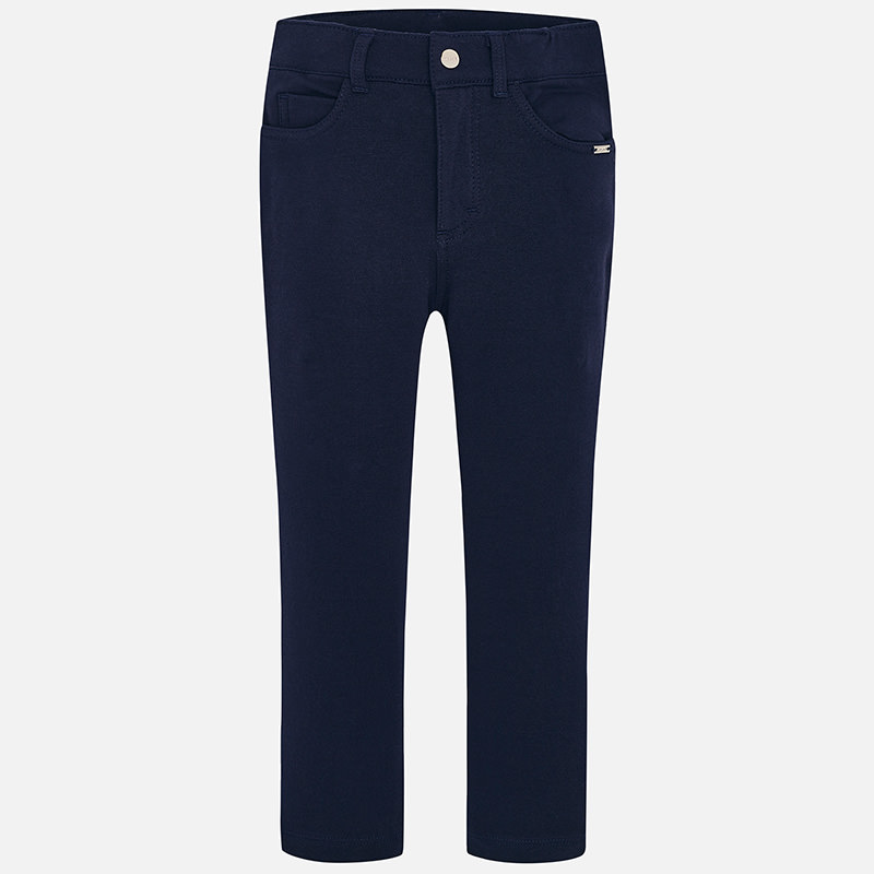 Spodnie z dzianiny granatowe dla dziewczynki