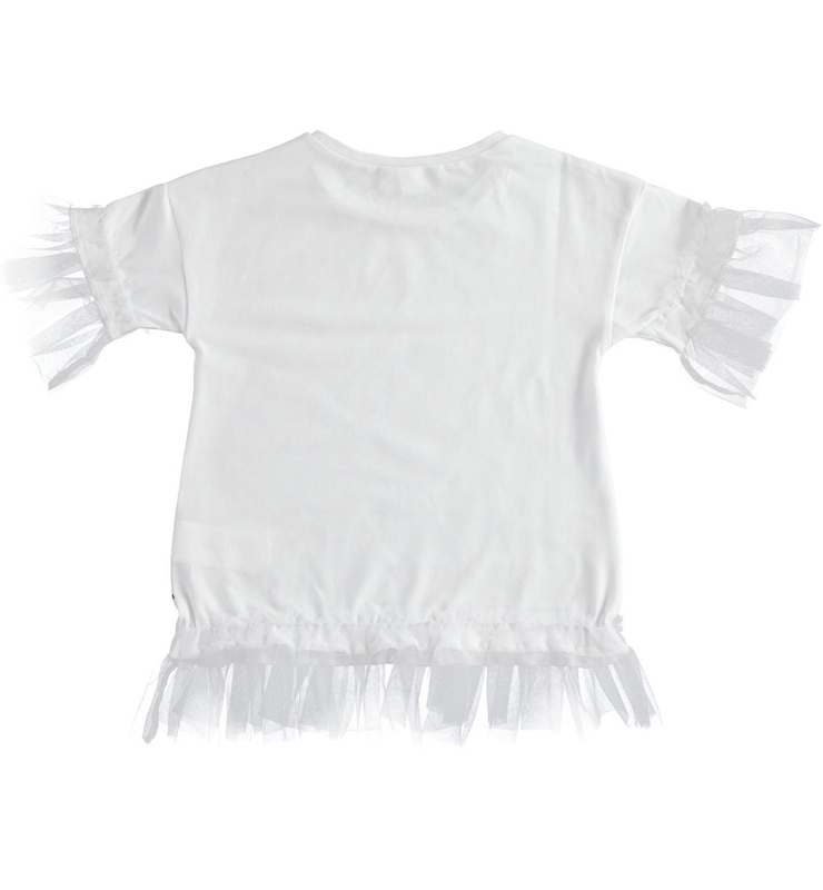 Bluzka z krókim rękawem z tiulem dla dziewczynki iDO