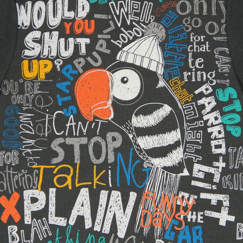 Bluzka z długim rękawem dla chłopca kolor brązowy Boboli - świeci w ciemności