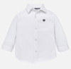 Koszula biała z długim rękawem Mayoral dla chłopca