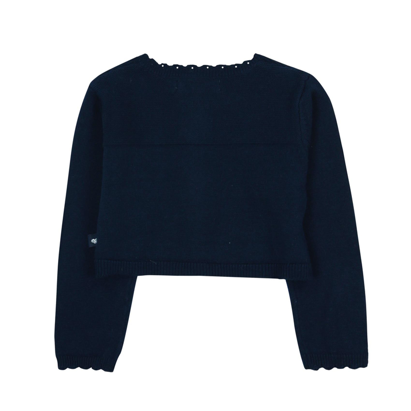 Sweter dla dziewczynki rozpinany granatowy Boboli