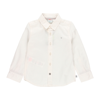 Klasyczna biała koszula z kołnierzykiem w prążek Boboli dla chłopca