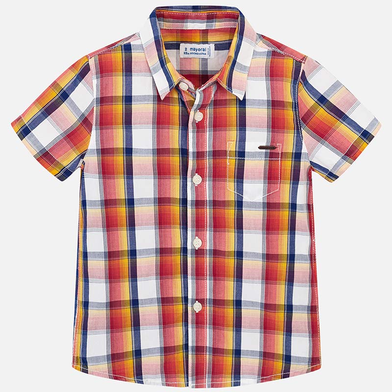 Koszula k/r krata Jasny brąz19/22