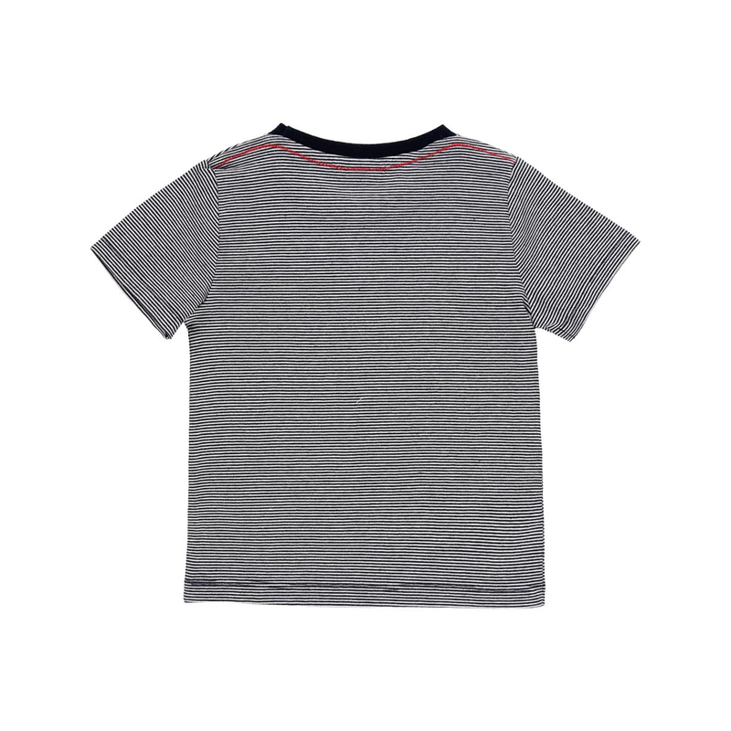 Bluzka z krótkim rękawem dla chłopca auta kolor granatowy Boboli