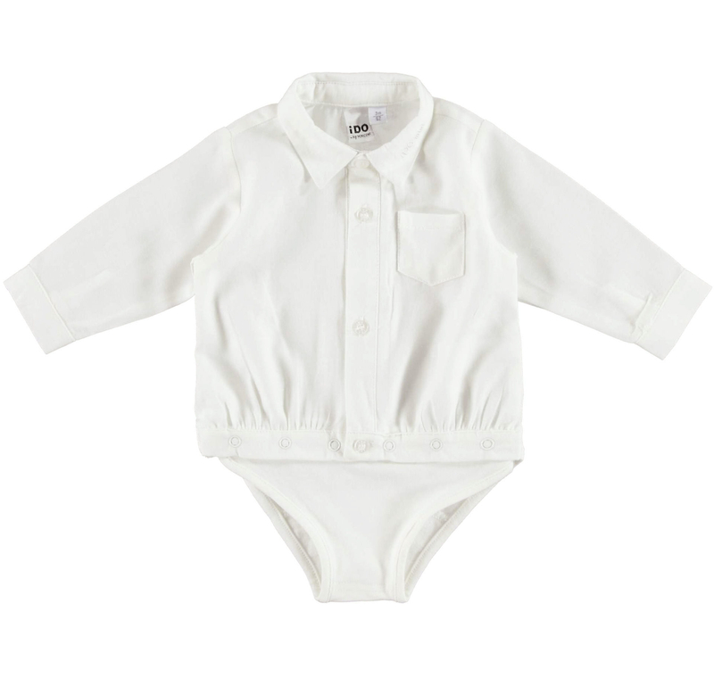 Koszulobody z długim rękawem kolor biały iDO dla chłopca