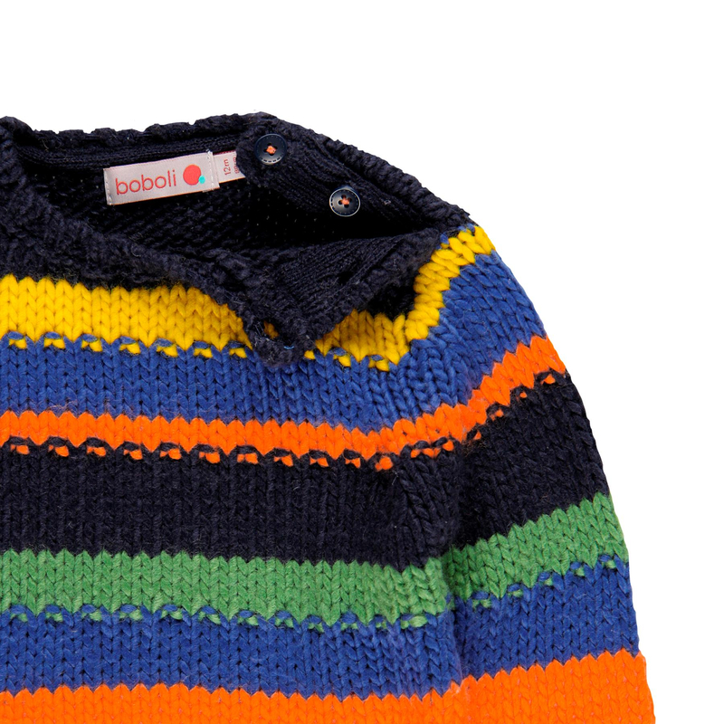 Sweter dla chłopca kolor ciemny niebieski