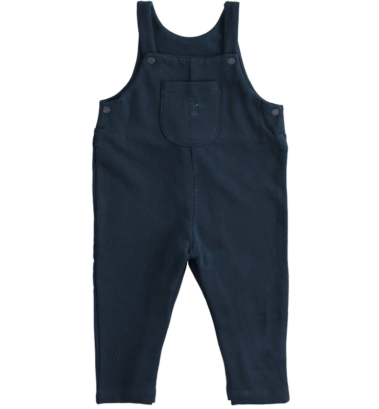 Eleganckie spodnie ogrodniczki dla chłopca granatowe iDO
