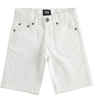 Szorty dla chłopca z tkaniny diagonal kolor Biały iDO