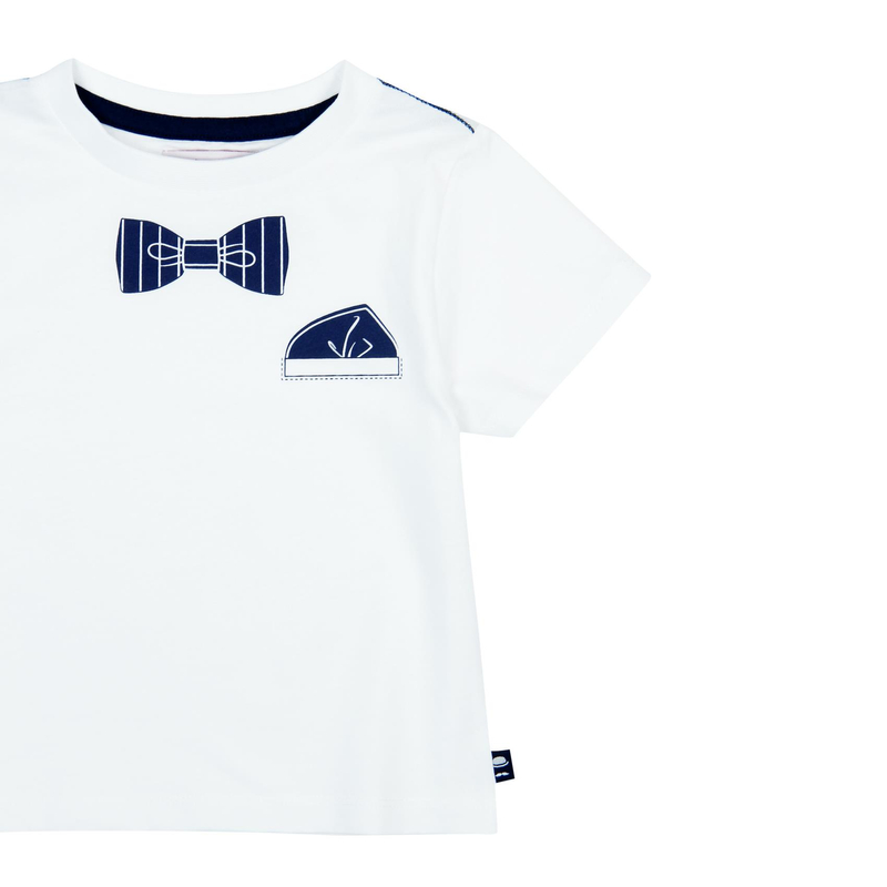 Bluzka z krókim rękawem i muszką Boboli