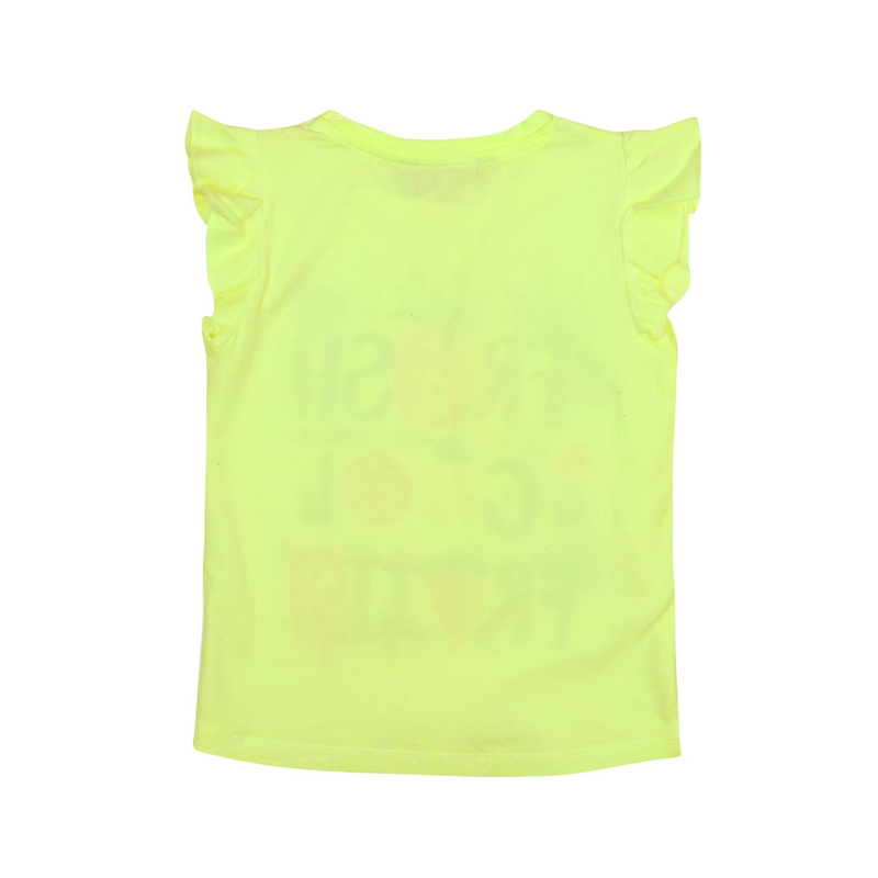 Bluzka krótki rękaw dla dziewczynki neonowy