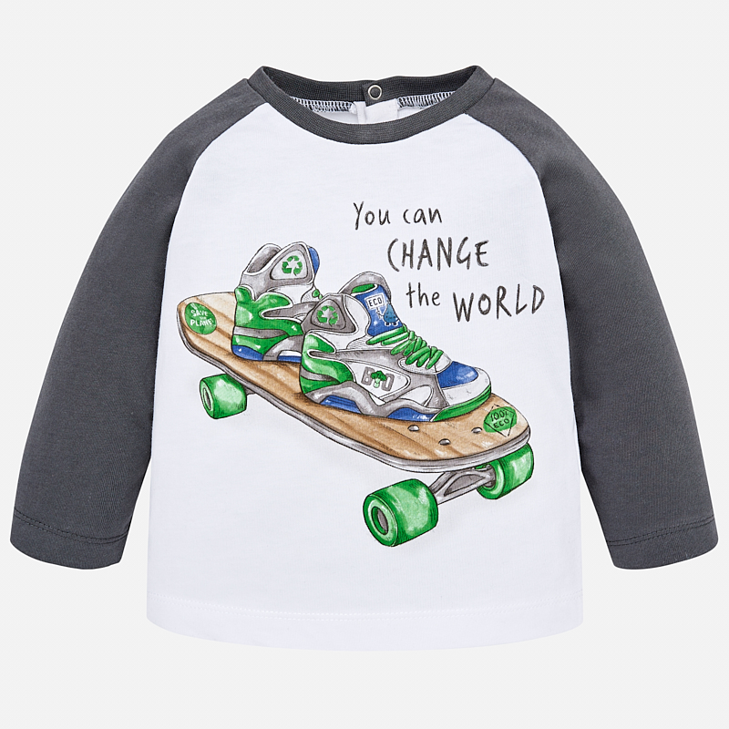 Bluzka z długim rękawem dla chłopca kolor szary Mayoral