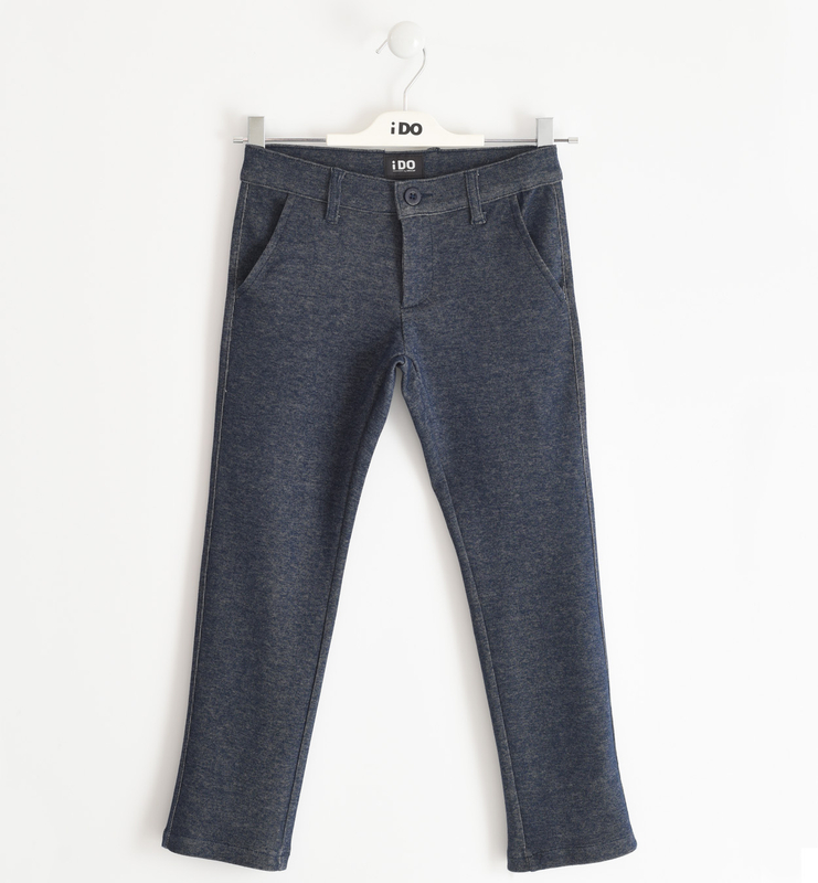 Spodnie miękkie dzianinowe iDO dla chłopca kolor granatowy