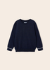 Sweter basic z lamówką kolor Granatowy Mayoral dla chłopca