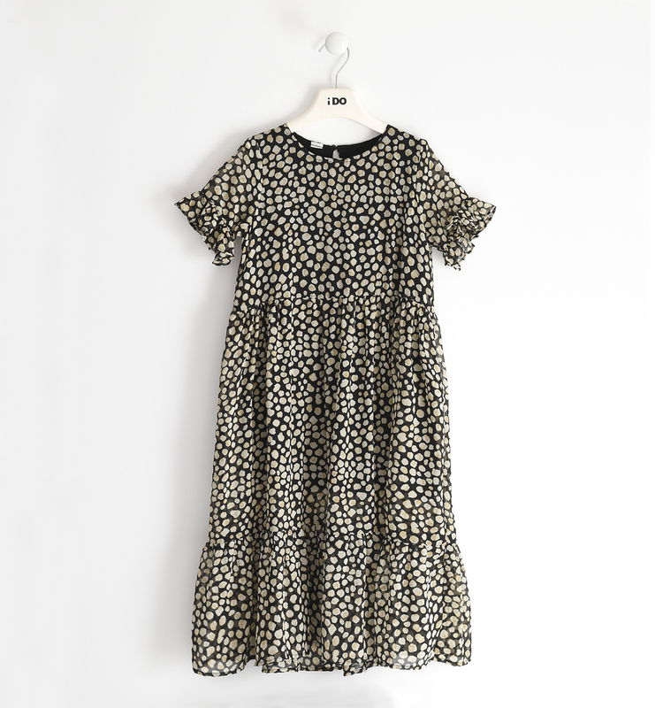 Sukienka długa z krótkim rękawem dla dziewczynki iDO