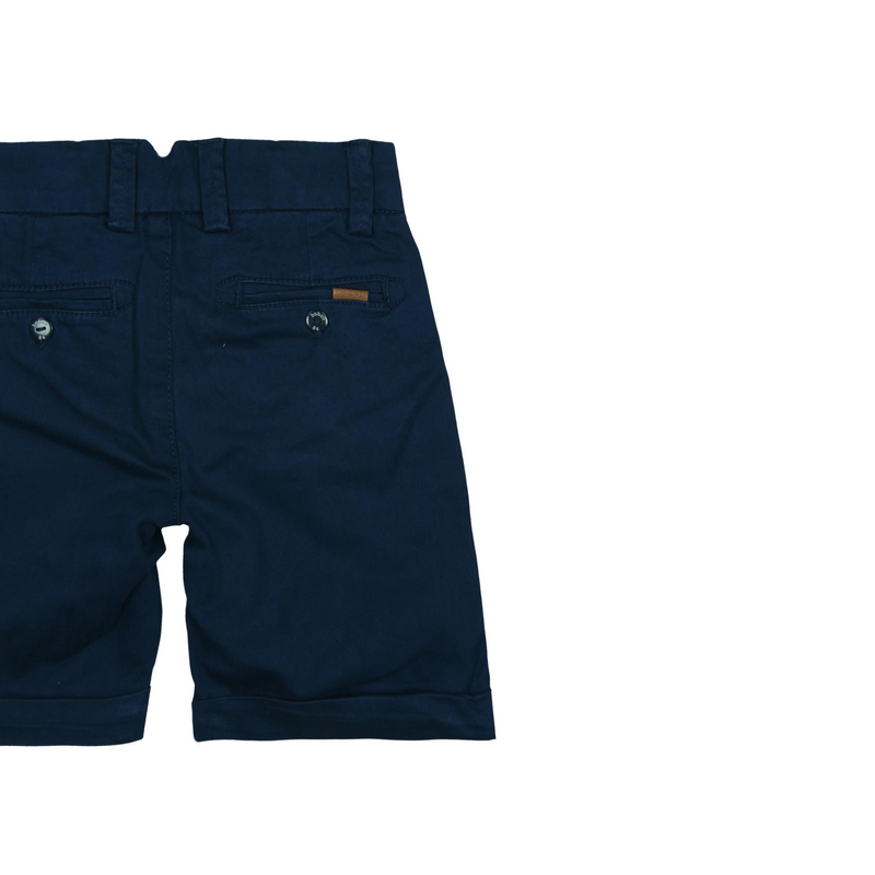 Bermudy satynowe dla chłopca kolor granatowy