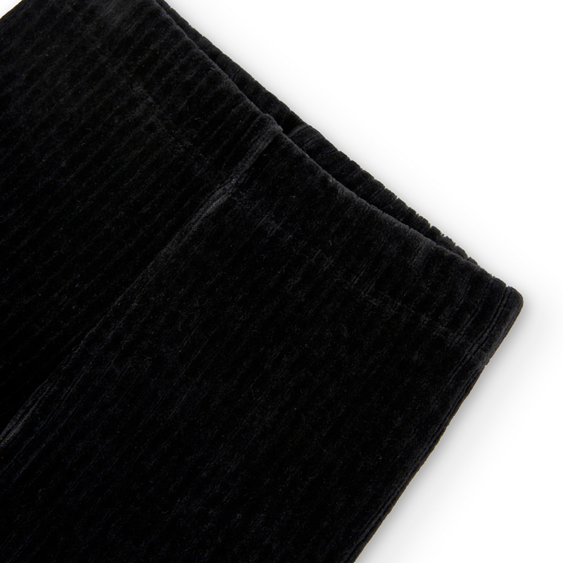 Leginsy welur dla dziewczynki kolor czarny Boboli