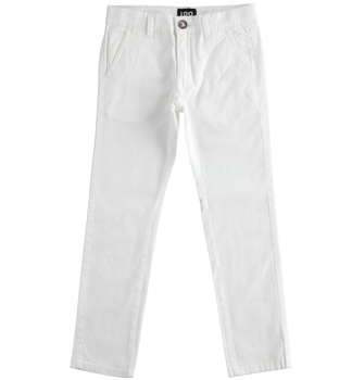 Spodnie cienkie slim fit iDO dla chłopca kolor biały