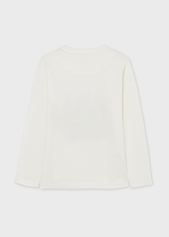 Koszulka z długim rękawem kremowa dla chłopca Mayoral "enjoy the city"
