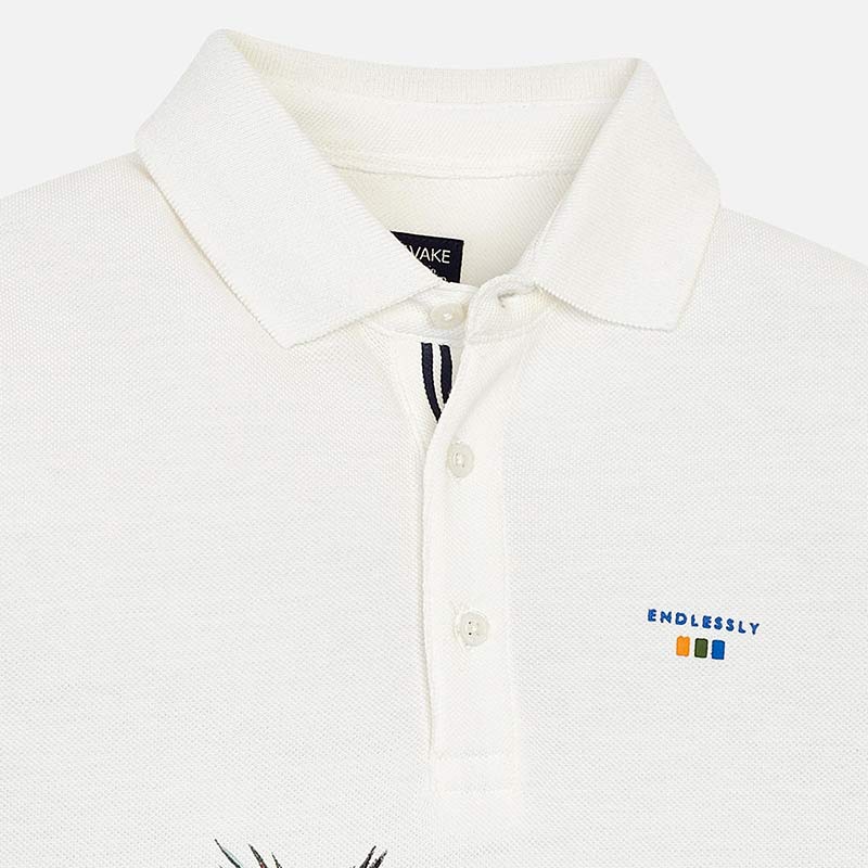 Bluzka polo z krótkim rękawem z nadrukiem palm Mayoral